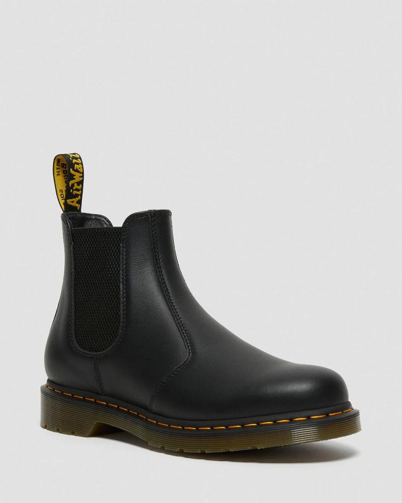 Dr Martens 2976 Nappa Læder Chelsea Støvler Herre Sort | DK 484VRW